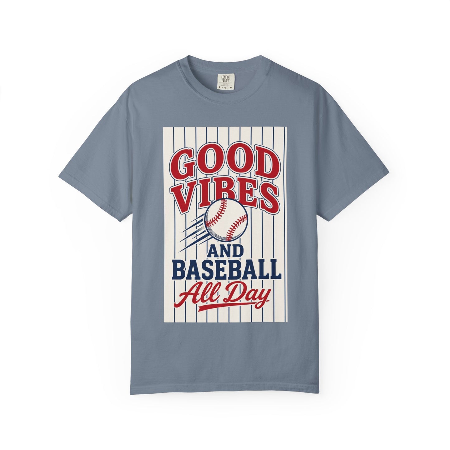 Good Vibes and Baseball All Day T-shirt | Baseball Graphic Tee