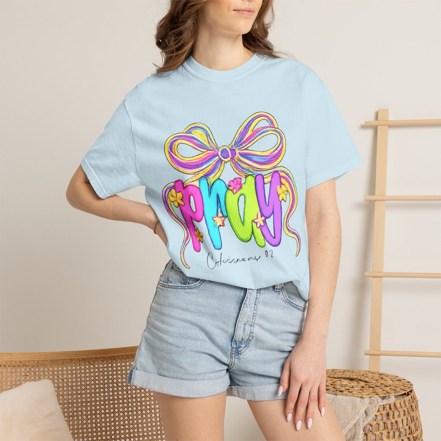 Pray Scripture Quote Christian T-shirt | Faith Graphic Tee