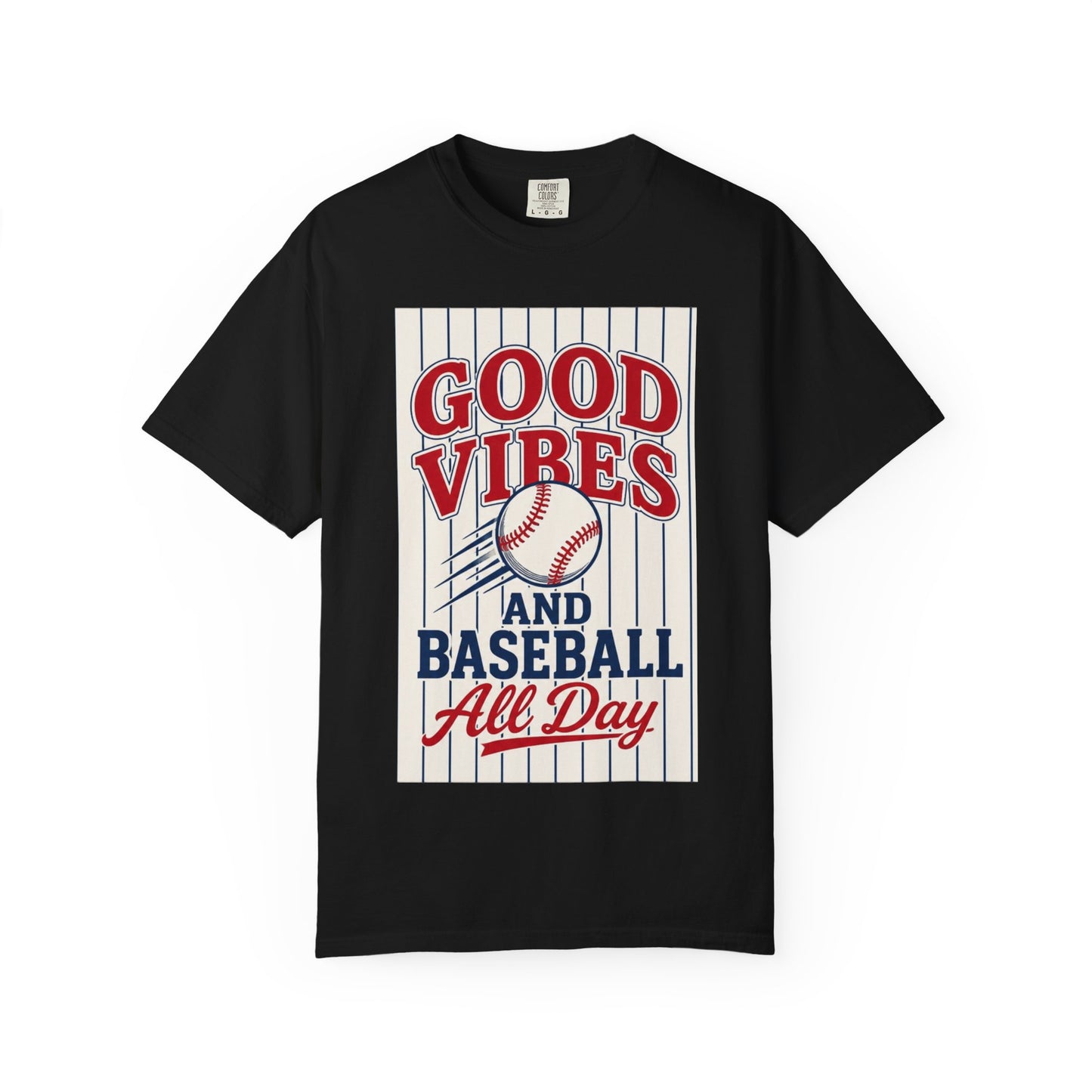 Good Vibes and Baseball All Day T-shirt | Baseball Graphic Tee