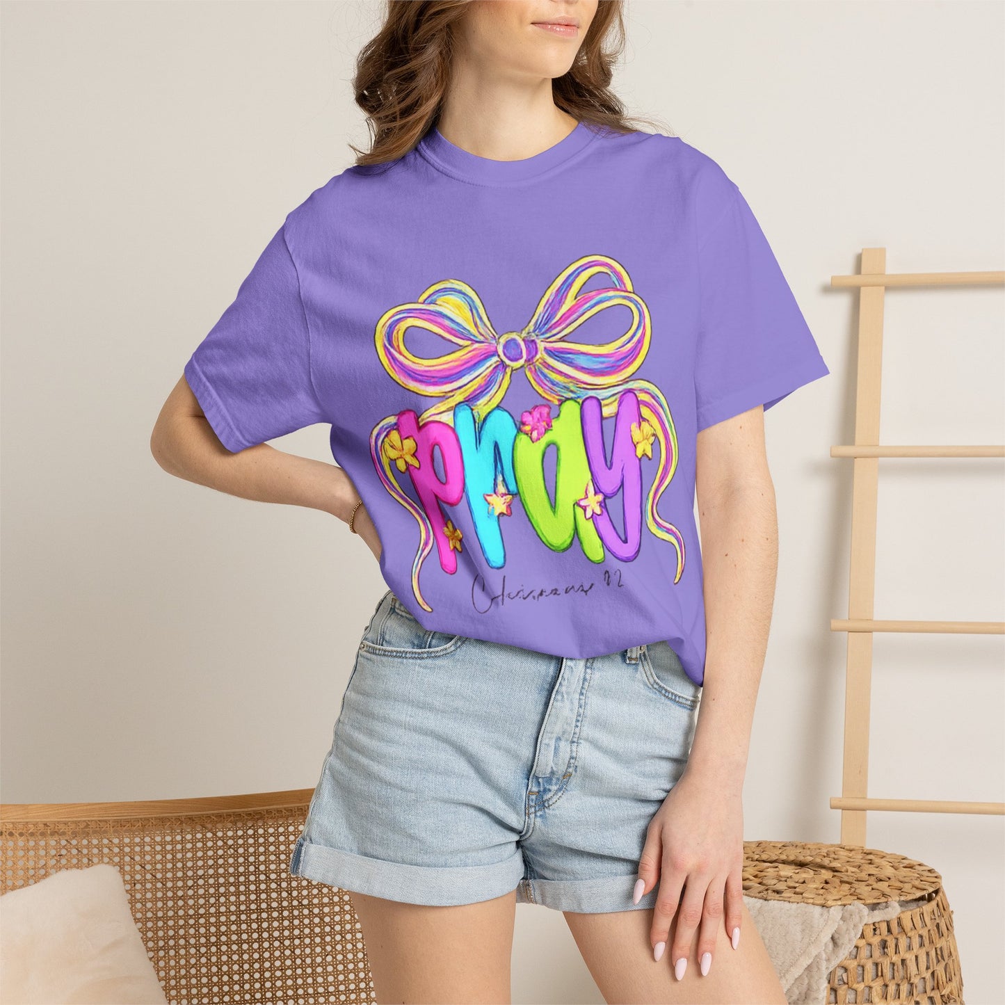 Pray Scripture Quote Christian T-shirt | Faith Graphic Tee