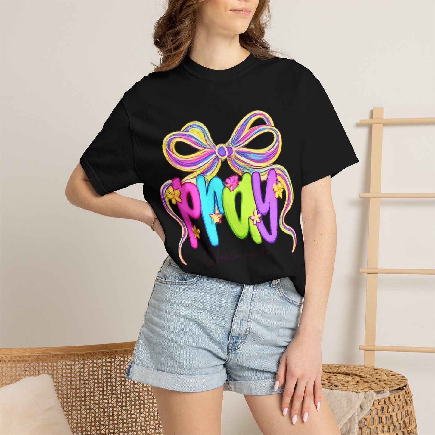 Pray Scripture Quote Christian T-shirt | Faith Graphic Tee