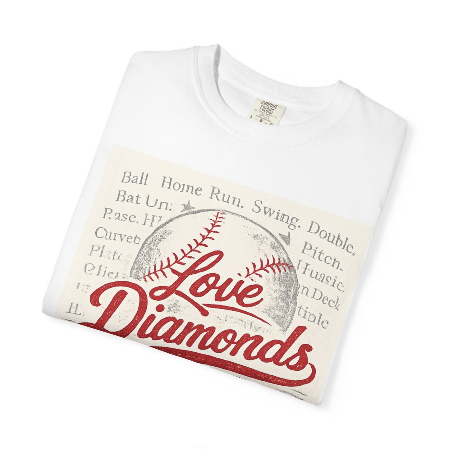 Love Diamonds Baseball T-Shirt | Vintage Baseball Graphic Tee