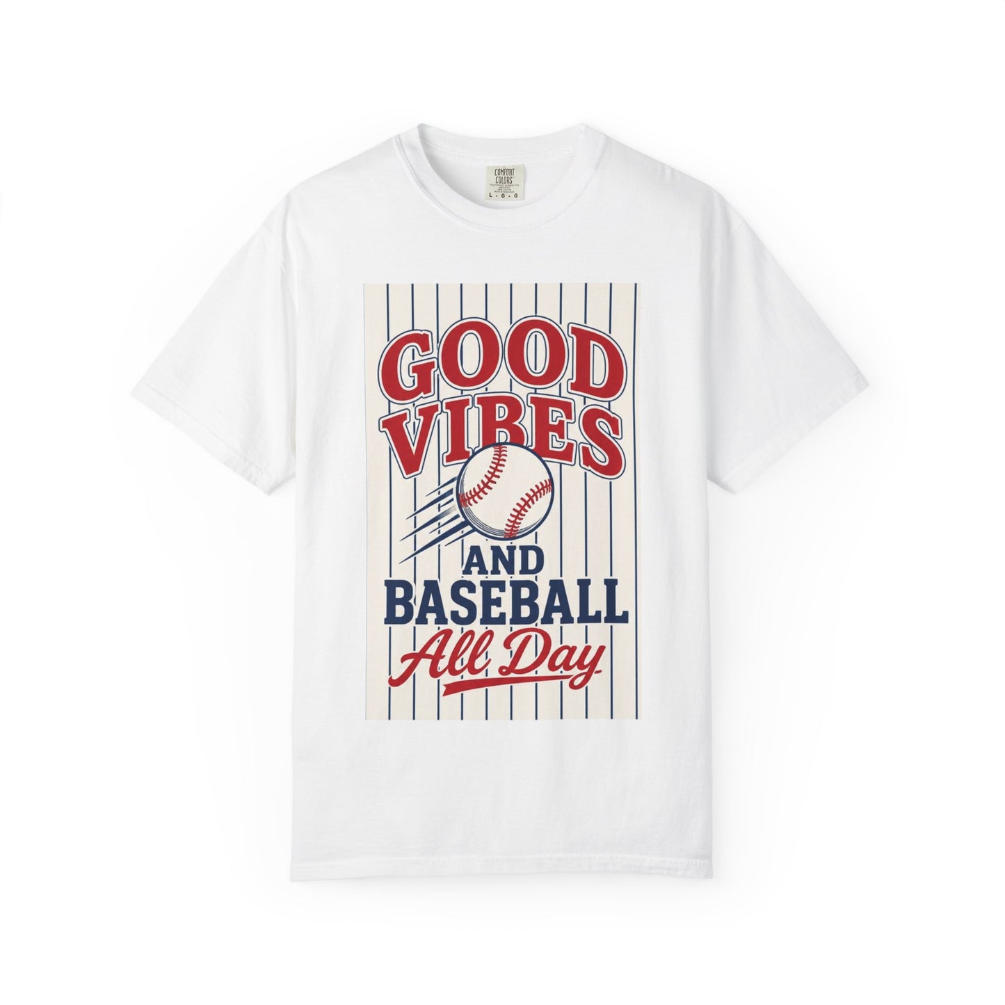 Good Vibes and Baseball All Day T-shirt | Baseball Graphic Tee