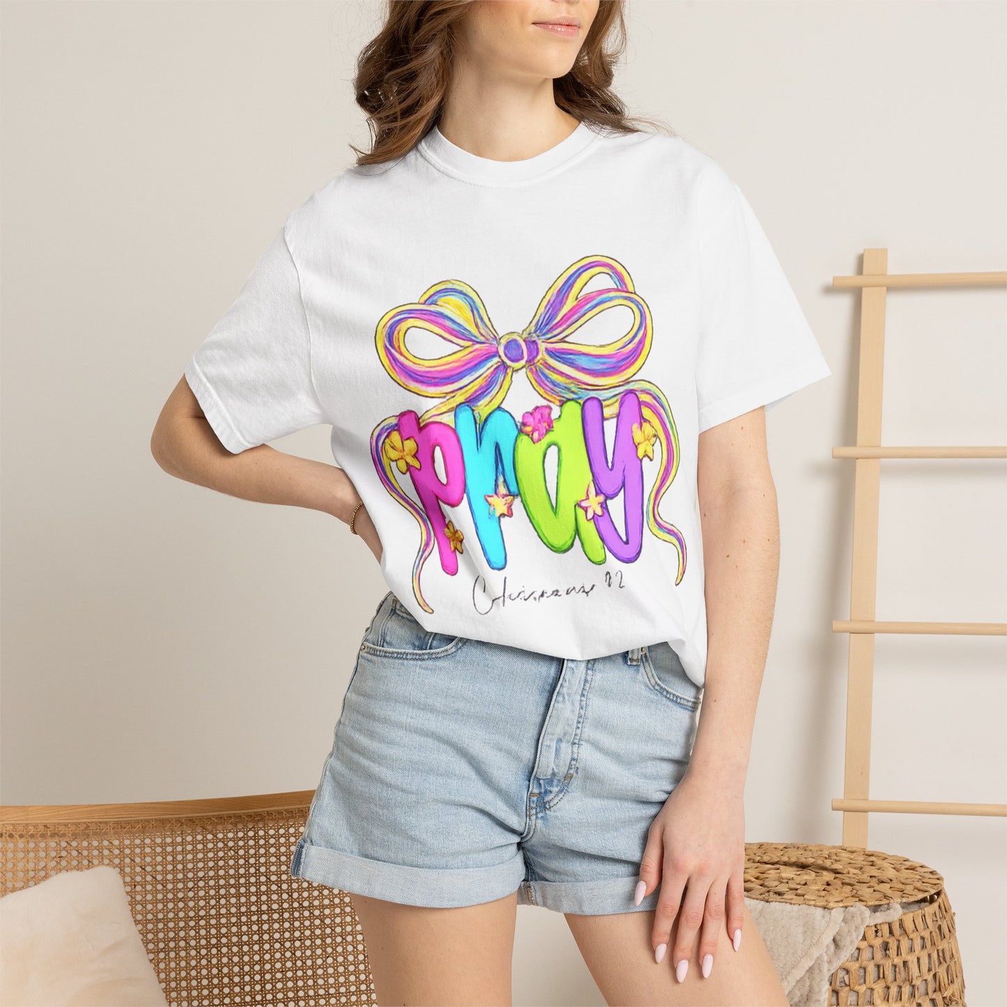 Pray Scripture Quote Christian T-shirt | Faith Graphic Tee