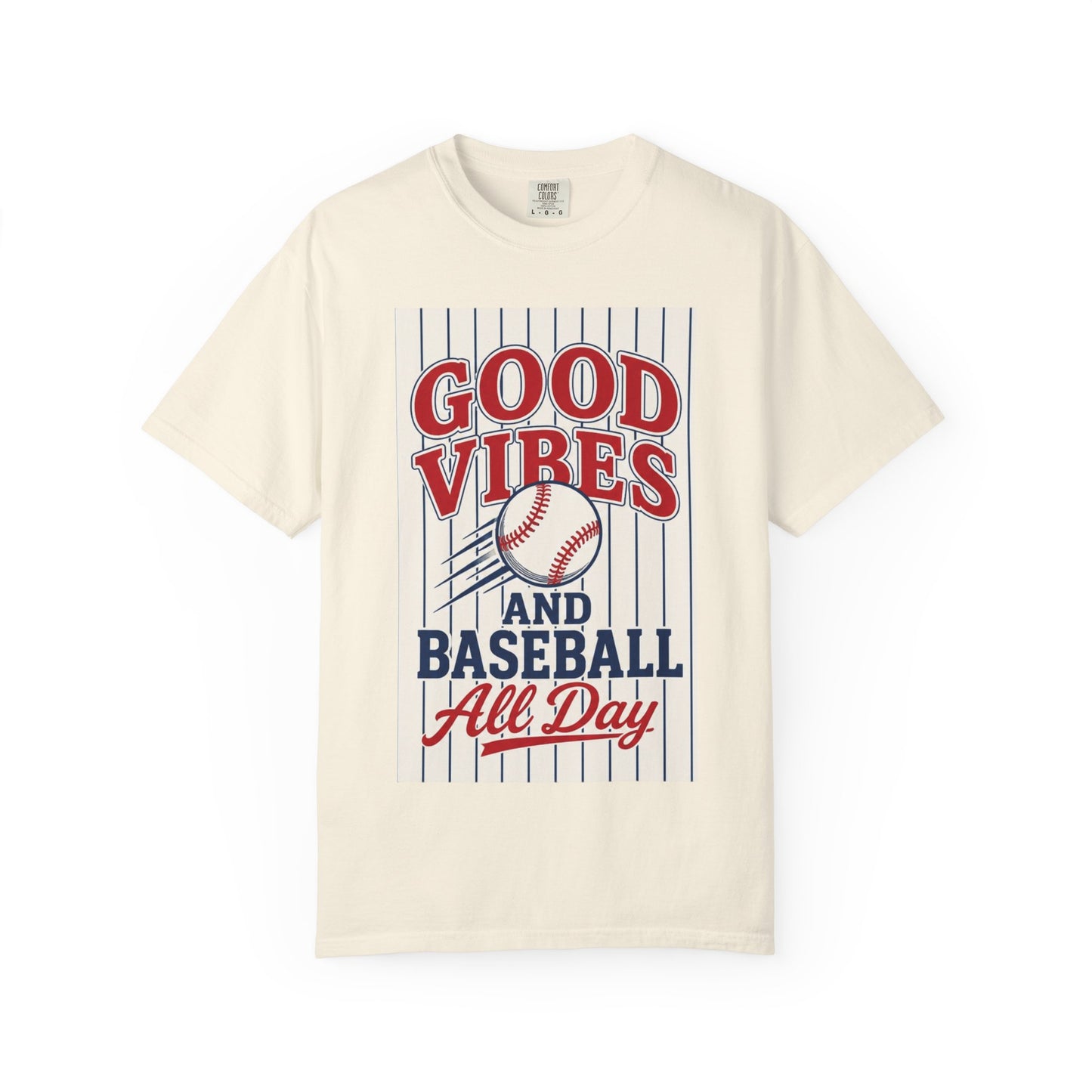 Good Vibes and Baseball All Day T-shirt | Baseball Graphic Tee